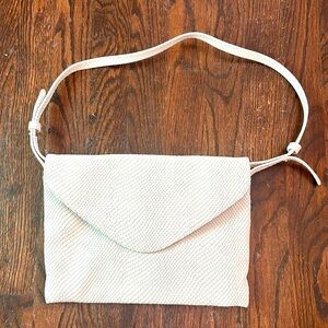 White snake skin Neiman Marcus purse. Great condition!